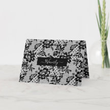 Sexy Black Rose Lace with Custom Name