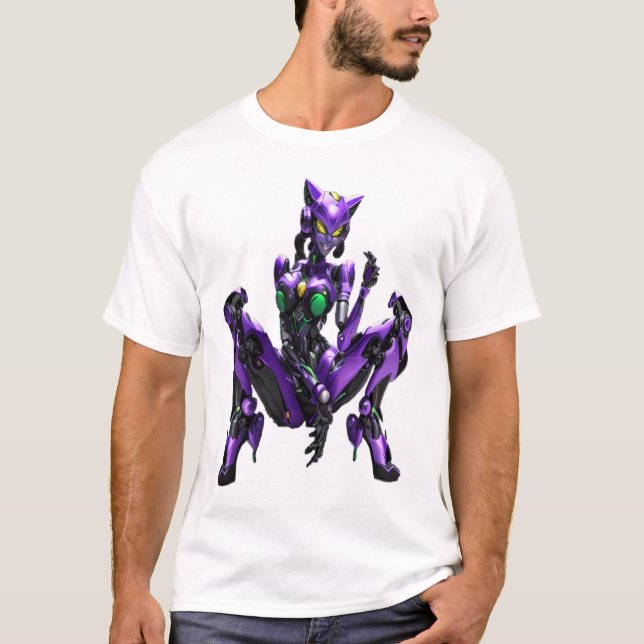 Sexy evangelion catgirl android T-Shirt (Front)