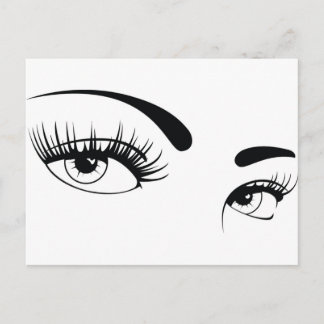sexy-female-eyes-vector postcard