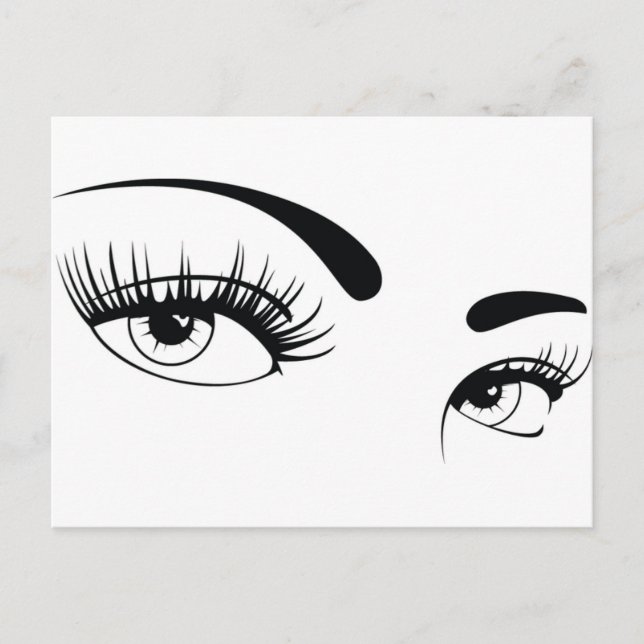 sexy-female-eyes-vector postcard (Front)