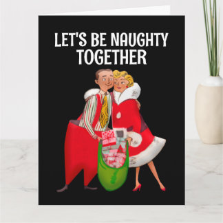 SEXY NAUGHTY CHRISTMAS GREETING CARD HUSBAND WIFE