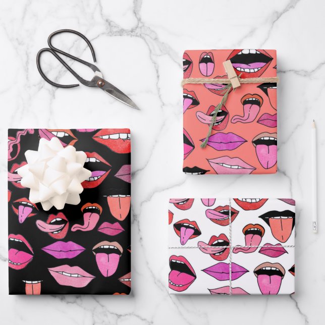 Sexy, Naughty Wrapping Paper Sheet (Front)