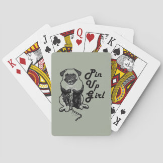 Sexy Pug is the real Pin Up Girl Playing Cards