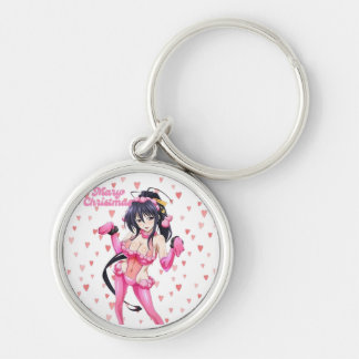 Sexy Santa Marry CristmasPink Heart Anime-Keychain Keychain