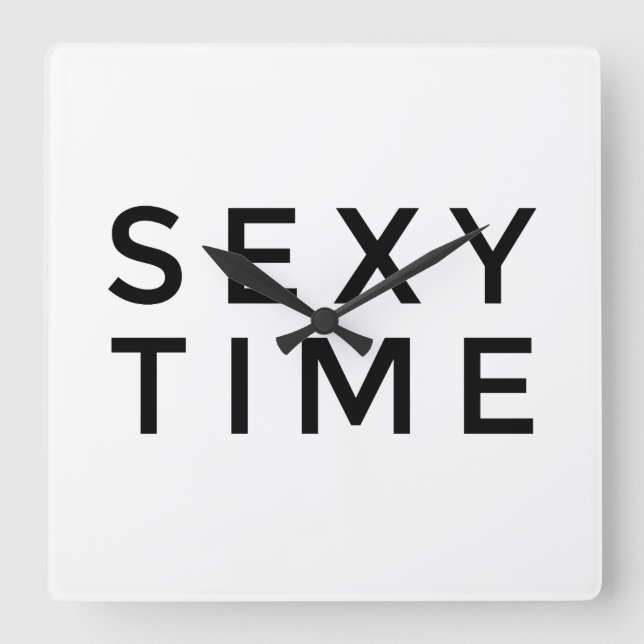 Sexy Time (Black) Wall Clock (Front)