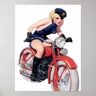 Sexy Vintage Pin up girl art poster