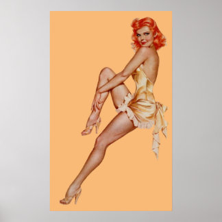 Sexy Vintage Pin up girl art poster