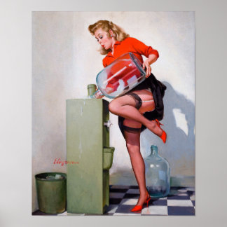 Sexy Vintage Pin Up Girl Poster