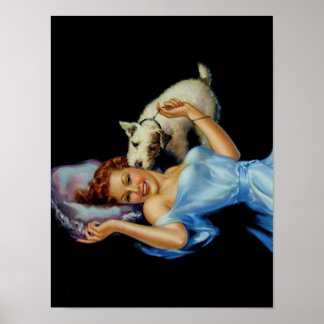 Sexy Vintage Pin Up Girl Poster