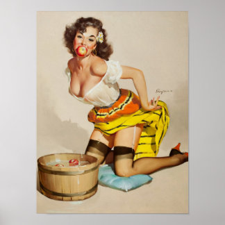 Sexy Vintage Pin Up Girl Poster