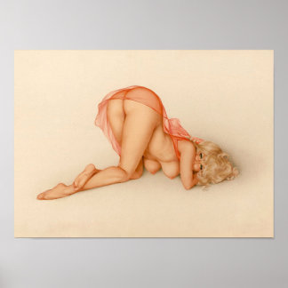 Sexy Vintage Pin Up Girl Poster