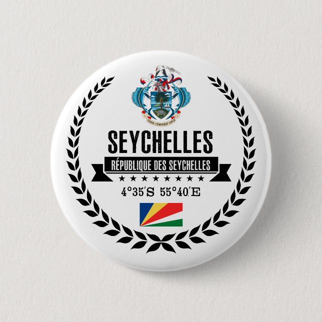 Seychelles 2 Inch Round Button (Front)