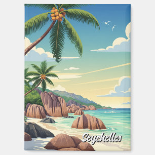 Seychelles Anse Source d'Argent Beach Travel Magnet