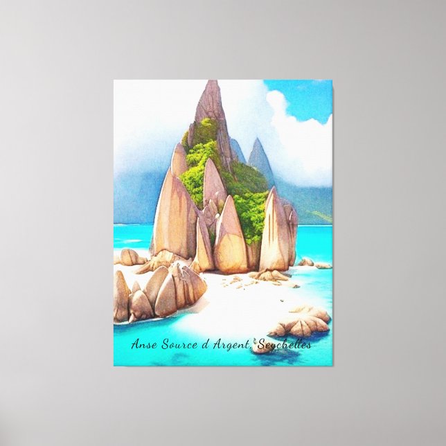 Seychelles Beach Art Ocean Lover Canvas Print (Front)