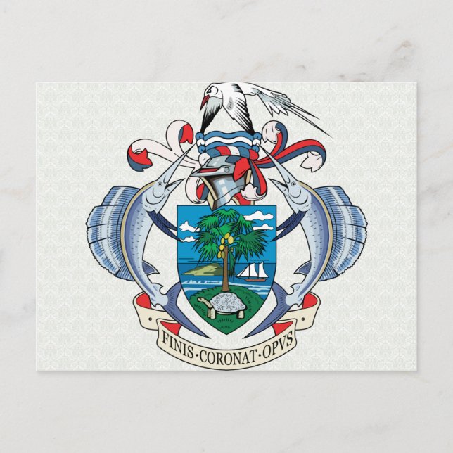 Seychelles Coat of Arms detail Postcard (Front)
