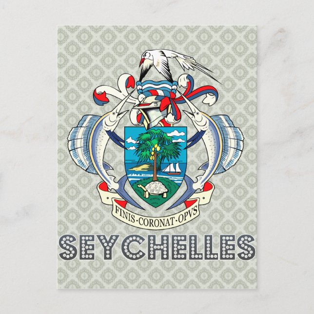Seychelles Coat of Arms Postcard (Front)