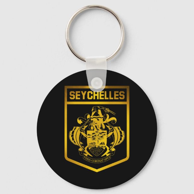 Seychelles Emblem Keychain (Front)