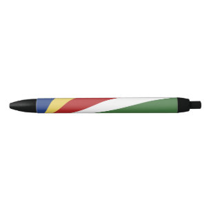 Seychelles flag black ink pen