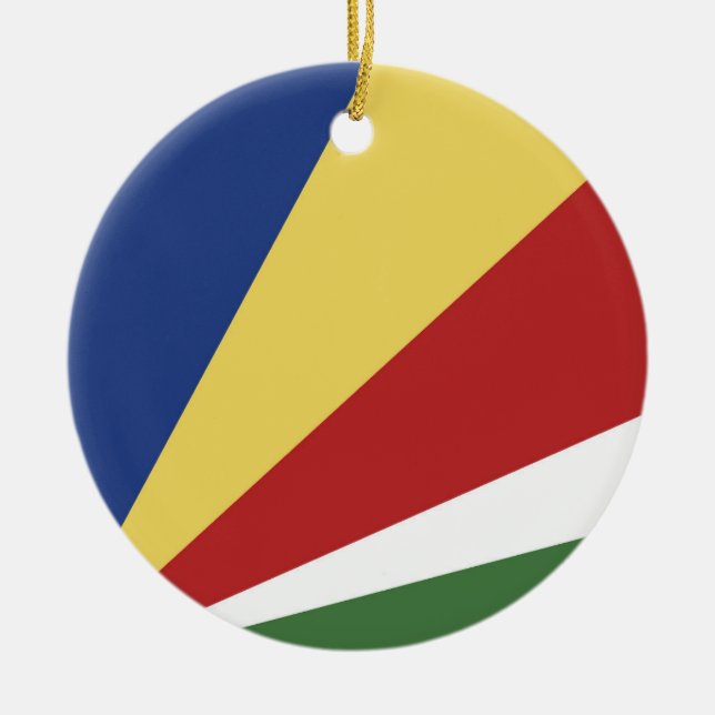 Seychelles flag ceramic ornament (Front)