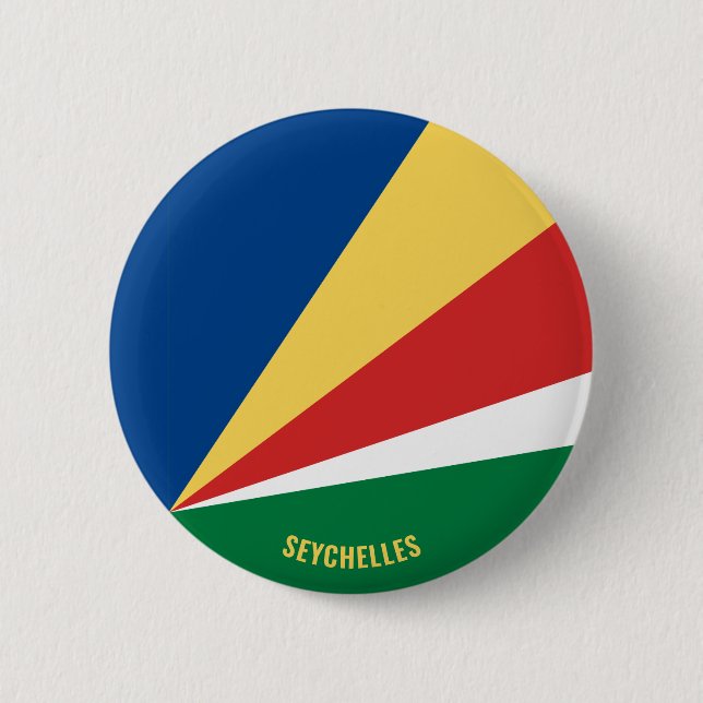 Seychelles Flag Charming Patriotic 2 Inch Round Button (Front)