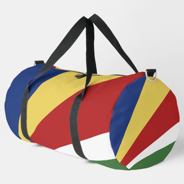 Seychelles flag duffle bag (Left Corner)