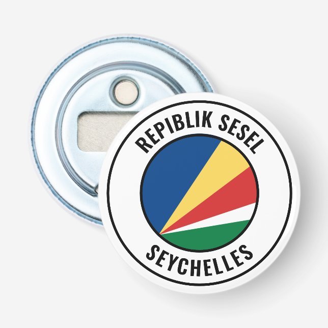 Seychelles Flag Gorgeous Patriotic Bottle Opener (Front)