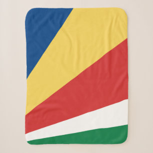 Seychelles Flag Independence Day Love Heart Sherpa Blanket