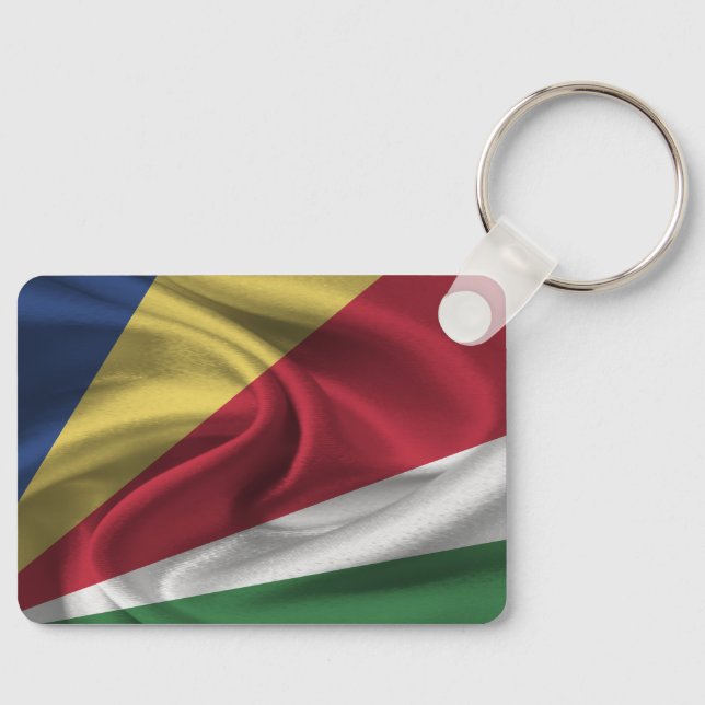 Seychelles Flag Keychain (Front)