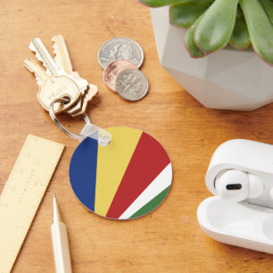 Seychelles flag keychain