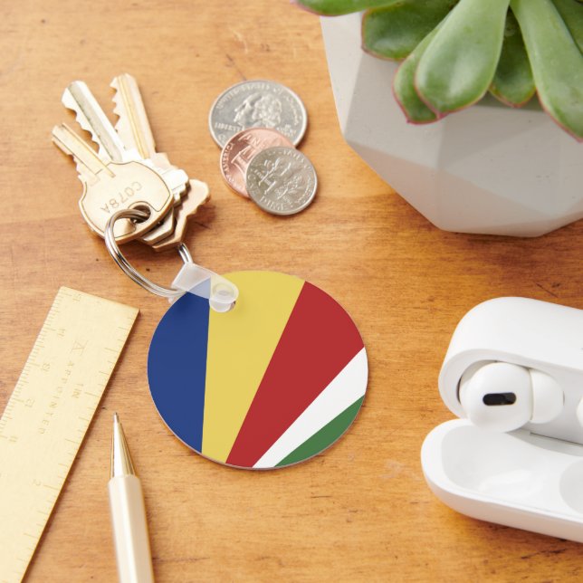 Seychelles flag keychain (Desk)