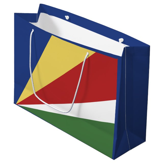 Seychelles flag large gift bag (Front Angled)