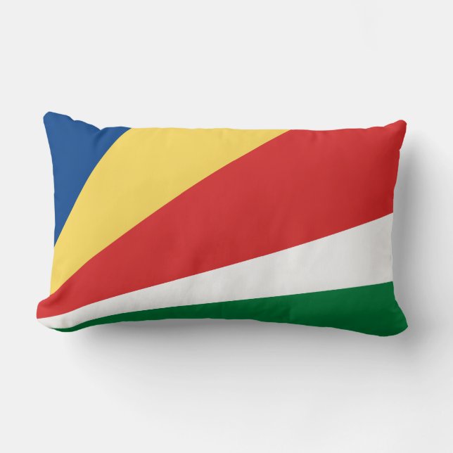 Seychelles Flag Lumbar Pillow (Front)