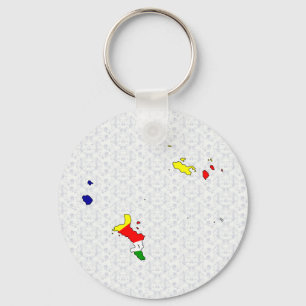 Seychelles Flag Map full size Keychain