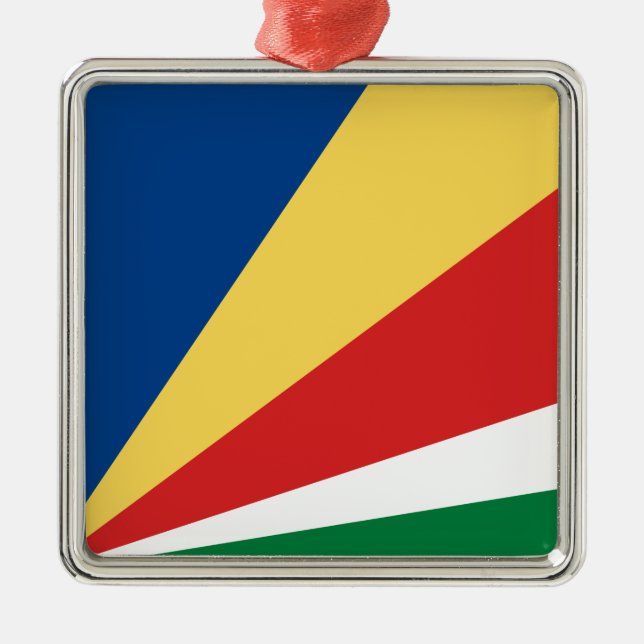 Seychelles Flag Metal Ornament (Front)