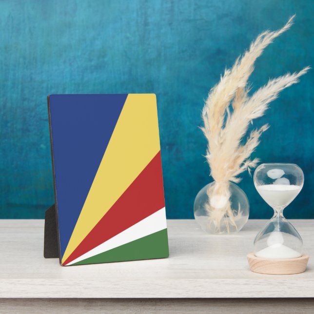 Seychelles flag plaque (Side)