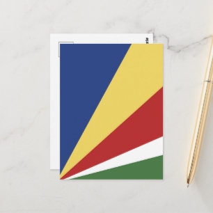 Seychelles flag postcard