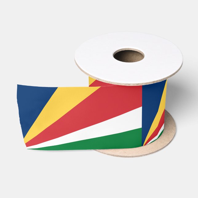 Seychelles Flag Satin Ribbon (Spool)