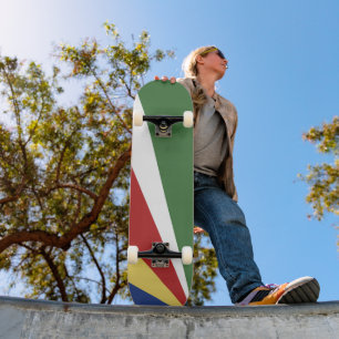 Seychelles flag skateboard