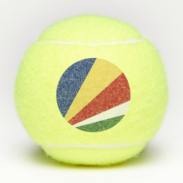 Seychelles flag tennis balls (Front)