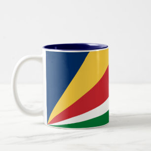 Seychelles Flag Two-Tone Coffee Mug