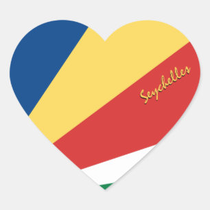 Seychelles Heart Sticker, Patriots Seychelles Flag Sticker