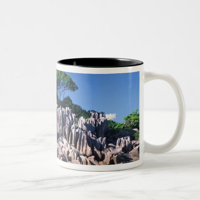 Seychelles. Ilot St. Pierre (near Praslin Two-Tone Coffee Mug (Right)