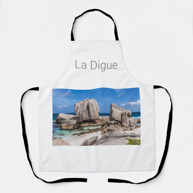 Seychelles La Digue Anse Marron Beach Vintage Apron (Front)