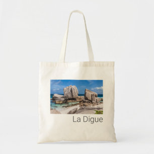 Seychelles La Digue Anse Marron Beach Vintage Tote Bag