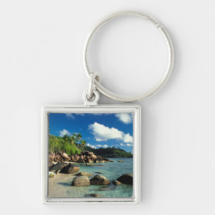 Seychelles, Mahe Island, Anse Royale Beach. 3 Keychain
