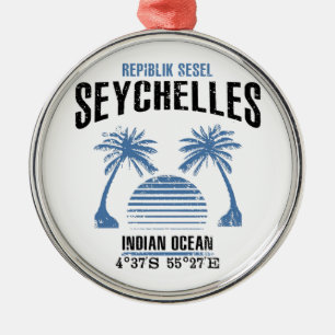 Seychelles Metal Ornament