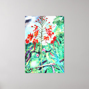 Seychelles Parakeet, Psittacula wardi Canvas Print