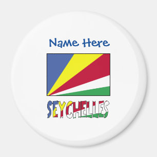 Seychelles Seychellois Flag Blue Personalization  Magnet