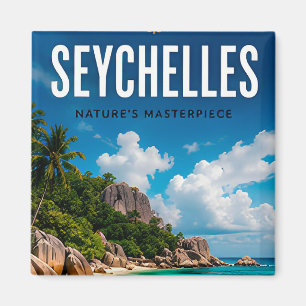 🌴 Seychelles Tropical Beach Luxury Decor 🌊 Magnet