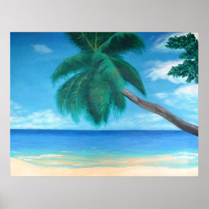 “Seychelles” Tropical Island Ocean Poster Print